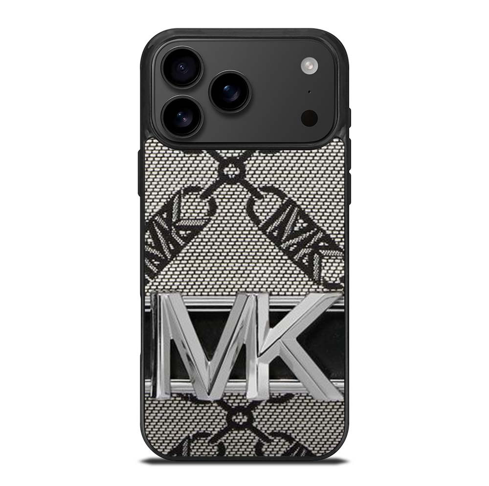 iPhone17ProMax MICHAEL KORS ケース グレー/ブラック MICHAEL KORS MK LOGO EMBLEM HAND BAG PATTERN iPhone 17 Pro Max